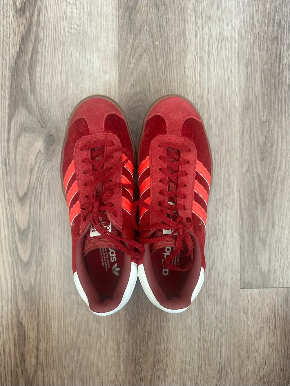 adidas Gazelle Platform Sneakers - Red